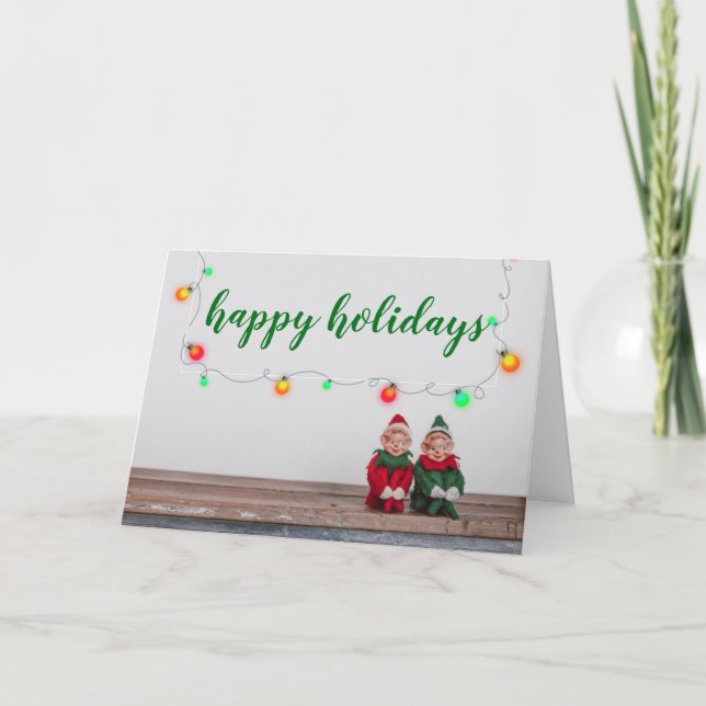 Carte Joyeuses Fêtes Elfes (Devant)