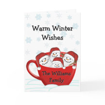 Joyeuses Fêtes Famille de Marshmallows Personnalis