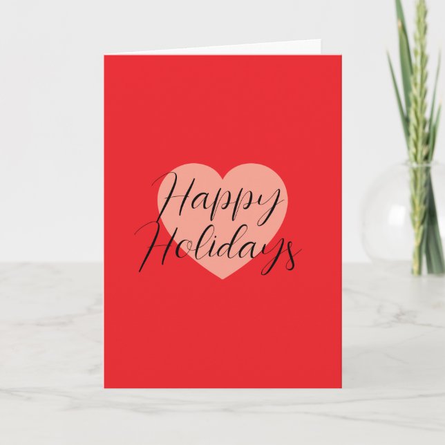 Carte Joyeuses fêtes Joyeux Noël Temps de Noël Coeur (Devant)