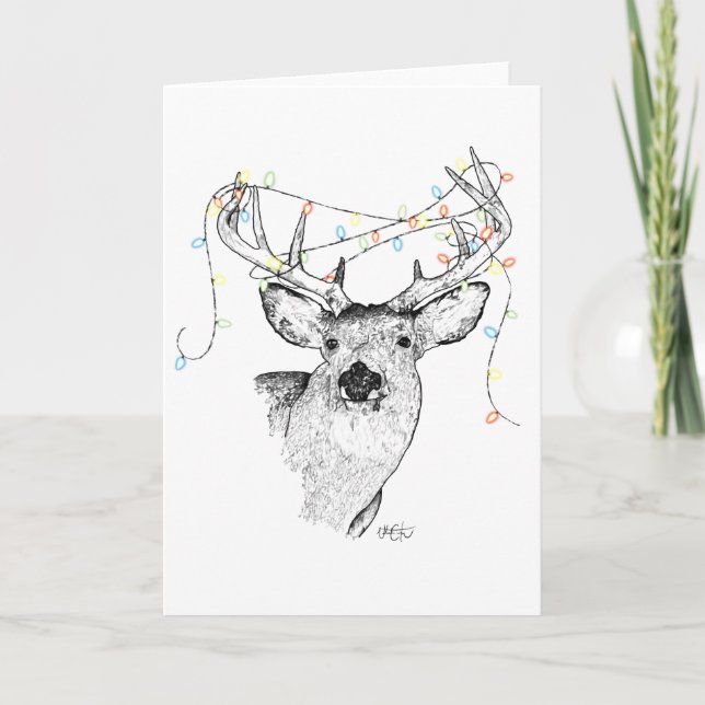 Carte Joyeuses fêtes Mon Cerf (Devant)