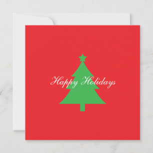Carte Joyeuses Fêtes Rouge Clair Noël Nouvel An