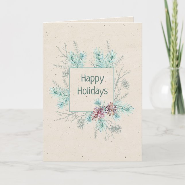 Carte Joyeuses fêtes Sentiment et signature personnalisé (Devant)