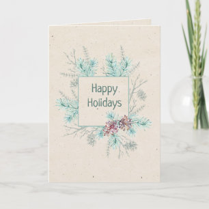 Carte Joyeuses fêtes Sentiment et signature personnalisé
