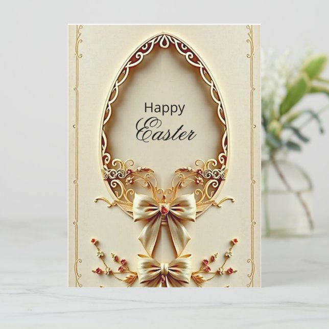 Carte Joyeuses Pâques (Debout devant)