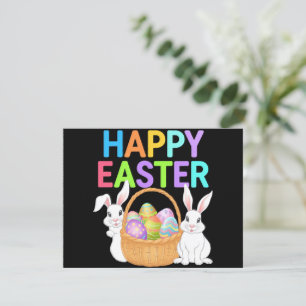 Carte Joyeuses Pâques 2025  Œufs Lapin Mignon