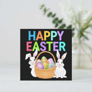 Carte Joyeuses Pâques 2025 Œufs Lapin Mignon