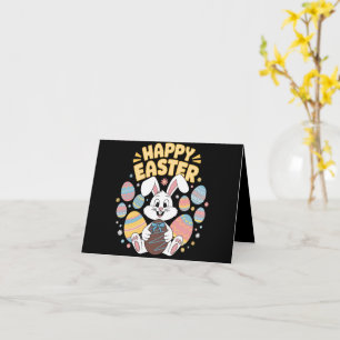 Carte Joyeuses Pâques 2025  Œufs Lapin Mignon