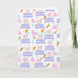 Carte Joyeuses Pâques à tous les lapins 