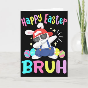 Carte Joyeuses Pâques Bruh Drôle de lapin Dab Danse Ra