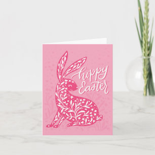 Carte Joyeuses Pâques d'un joli lapin