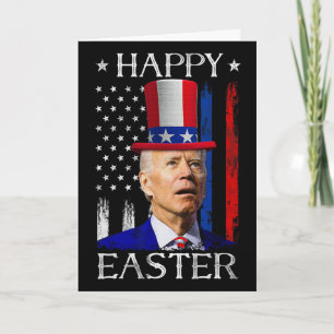 Carte Joyeuses Pâques Joe Biden embrouillé Jour de l'Ind