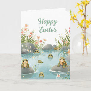 Carte Joyeuses Pâques tortues