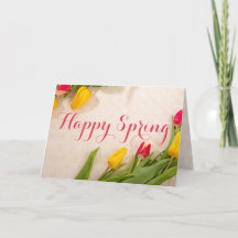 Joyeuses Tulipes colorées au printemps
