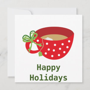 Carte Joyeuses vacances Cosy Teacup