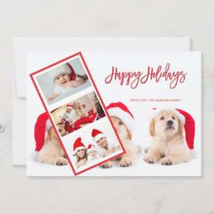 Carte Joyeuses vacances Santa Hats Photo
