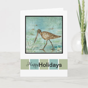 Carte Joyeuses vacances Snipe Coastal Art