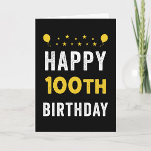 Carte Joyeux 100e anniversaire Centenaire Fête
