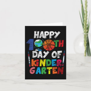 Carte Joyeux 100ème Jour De Kinder Garten Cute 100 Jours