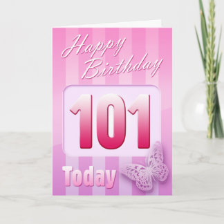 Carte Joyeux 101e anniversaire Grand Mère Grande-Tante M