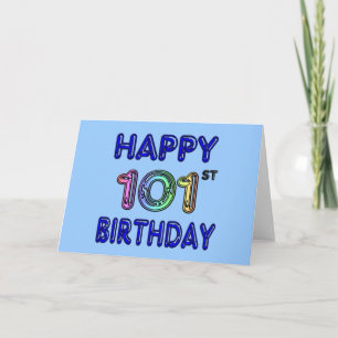 Carte Joyeux 101st anniversaire