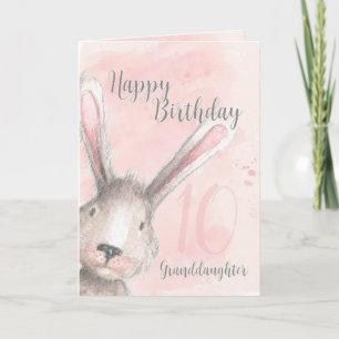 Carte Joyeux 10e anniversaire de la petite fille de l'aq