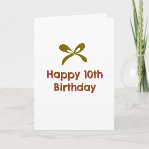 Carte joyeux 10e anniversaire rose bleuminimaliste nom
