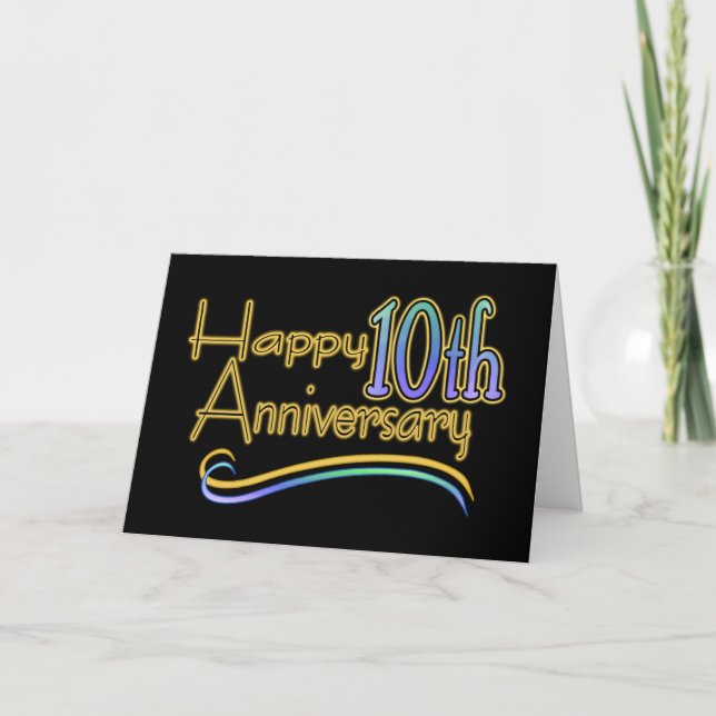 Carte Joyeux 10ème Anniversaire (Devant)