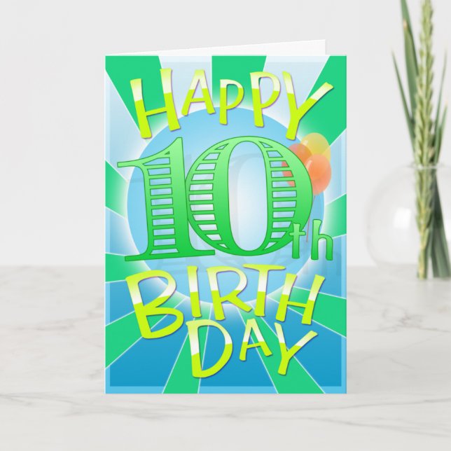 Carte Joyeux 10ème anniversaire (Devant)