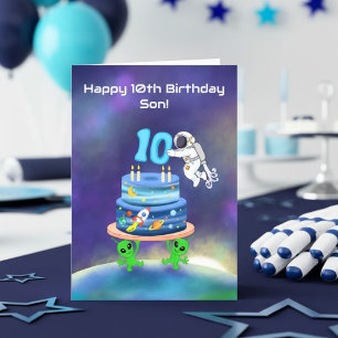 Carte Joyeux 10ème Anniversaire Astronaute