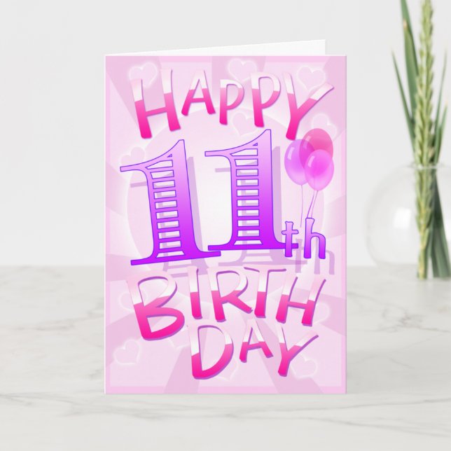 Carte Joyeux 11e anniversaire (Devant)