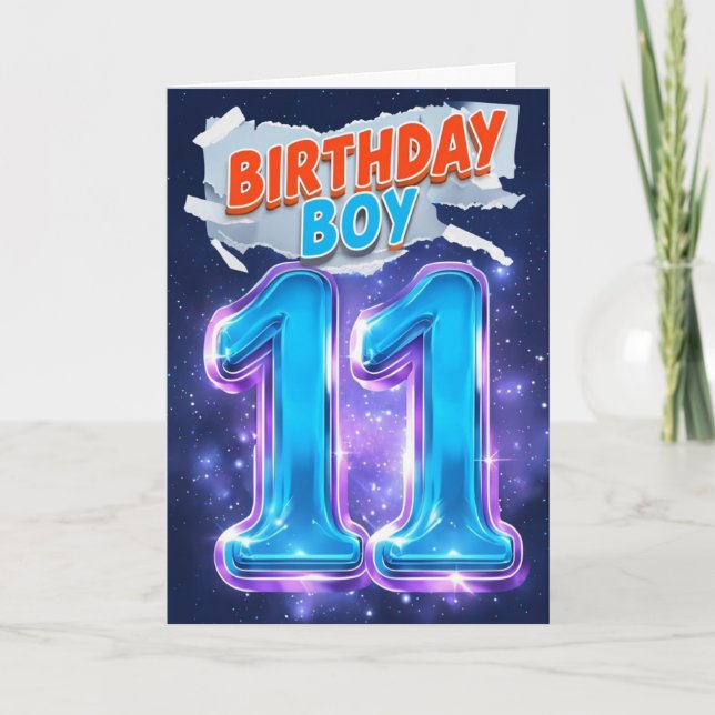 Carte Joyeux 11e anniversaire (Devant)