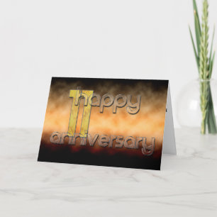 Carte Joyeux 11e anniversaire (anniversaire du mariage)