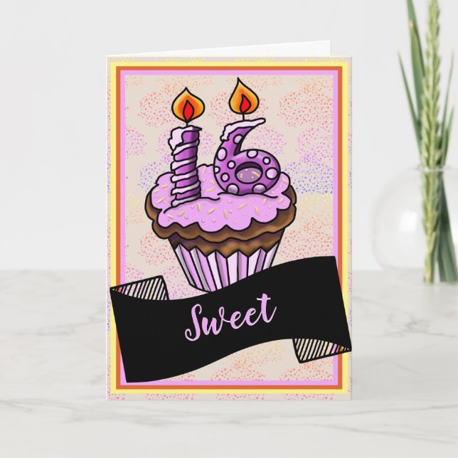 Carte Joyeux 16 ans (Devant)