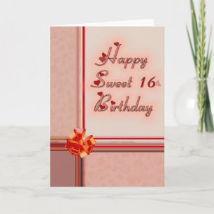 Carte Joyeux 16ème anniversaire