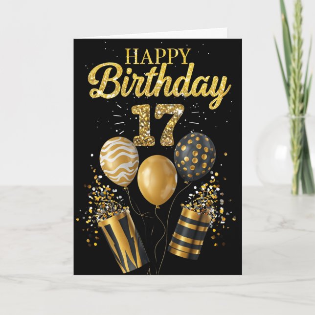 Carte Joyeux 17ème anniversaire (Devant)