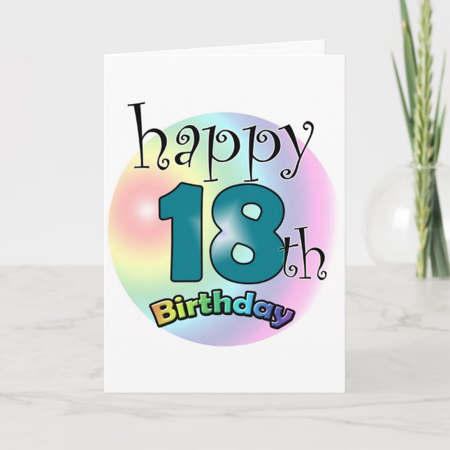 Carte Joyeux 18e Anniversaire (Devant)