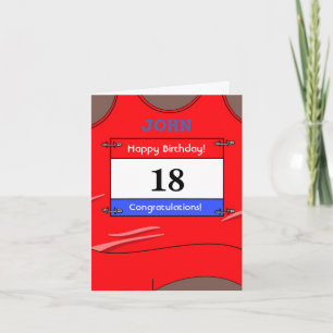 Carte Joyeux 18e Anniversaire pour un coureur