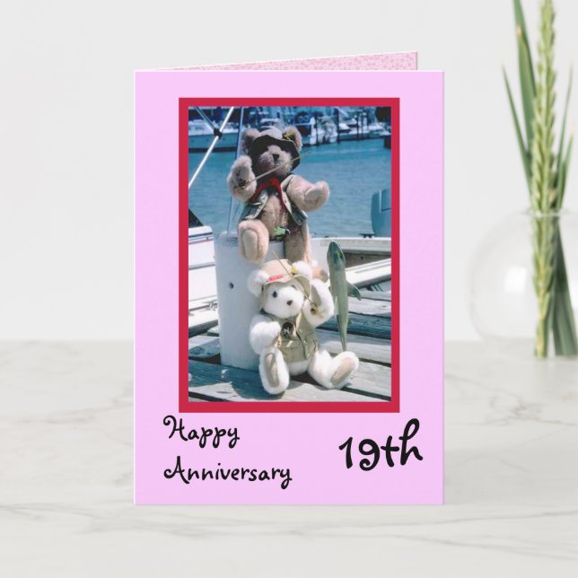 Carte Joyeux 19e anniversaire, personnalisable (Devant)