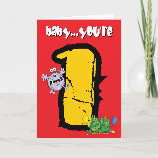 Carte Joyeux 1er anniversaire (Devant)