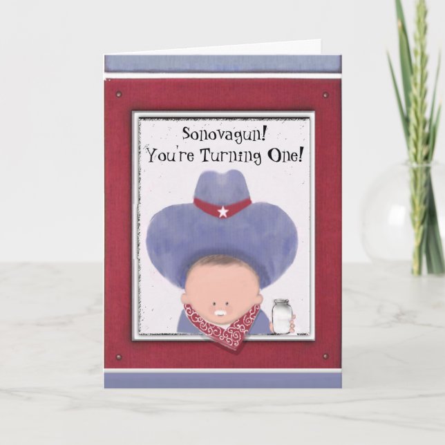 Carte Joyeux 1er anniversaire (Devant)
