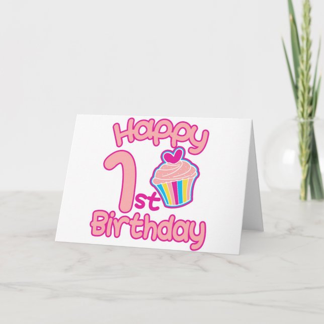 Carte Joyeux 1er anniversaire ! (Devant)