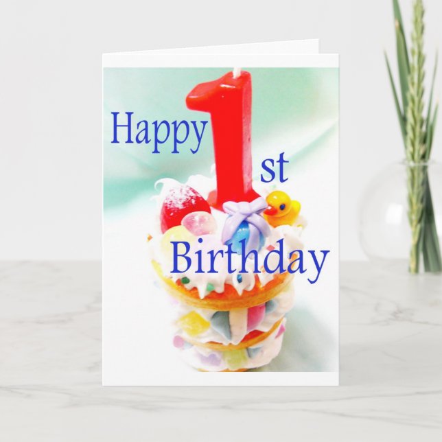 Carte Joyeux 1er anniversaire (Devant)