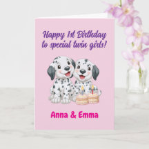 Joyeux 1er Anniversaire Aux Jumelles, Chiots Migno