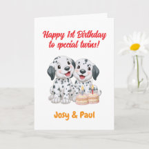 Joyeux 1er anniversaire aux jumelles et jumeaux, c