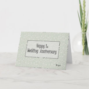 Carte Joyeux 1er. Anniversaire mariage