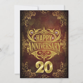 Carte Joyeux 20e Anniversaire