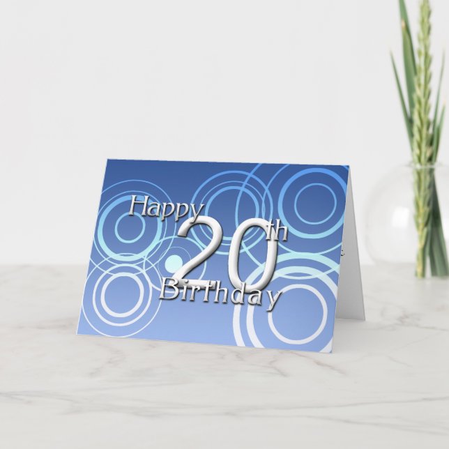 Carte Joyeux 20ème anniversaire (anniversaire) (Devant)