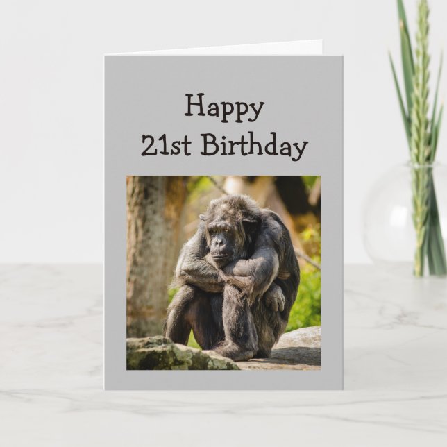 Carte Joyeux 21 Anniversaire sur la colline Drôle Sad Go (Devant)