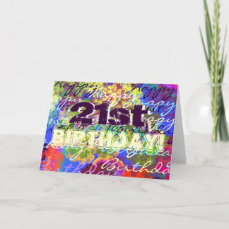 Carte Joyeux 21e anniversaire !