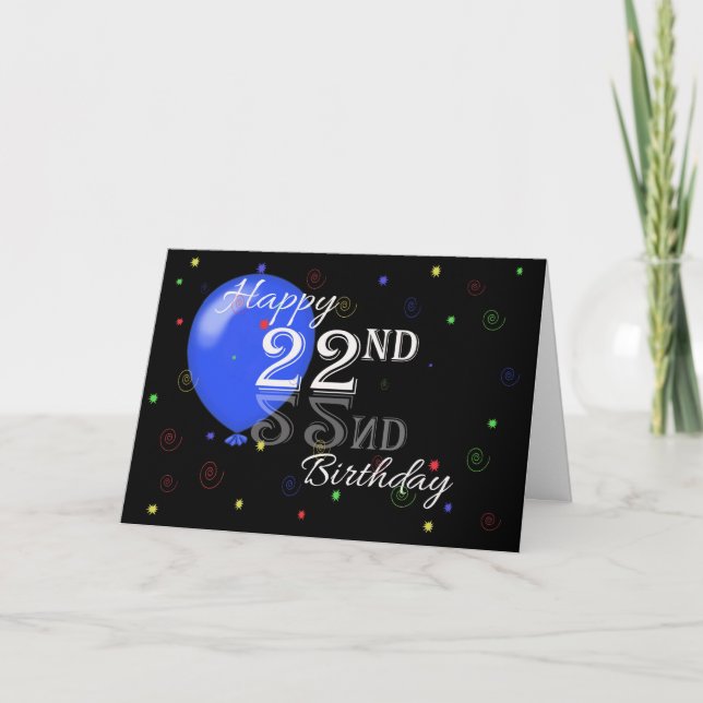 Carte Joyeux 22e anniversaire (Devant)
